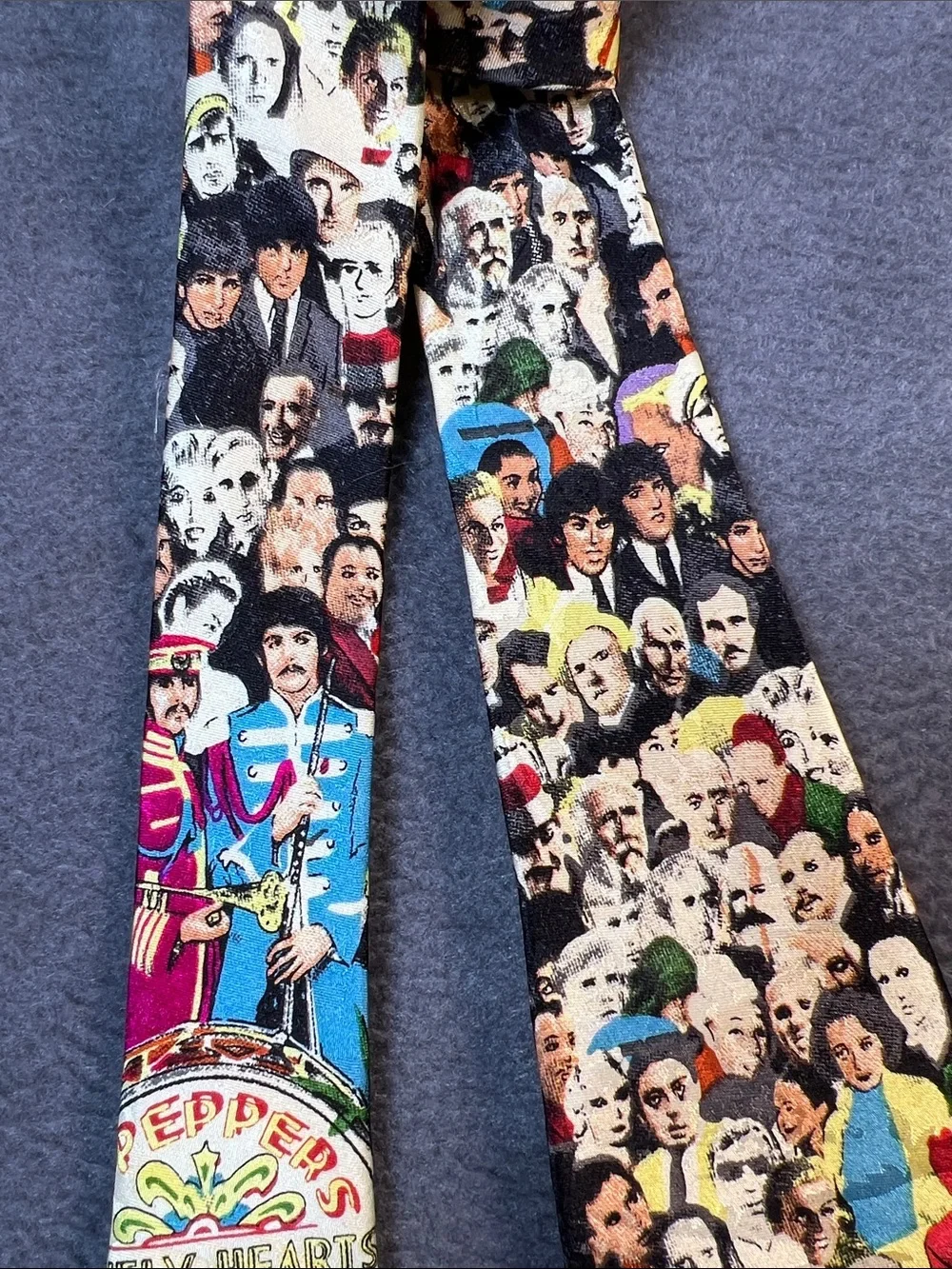 Novelty Beatles-Themed Multicolor Men's Silk Tie
